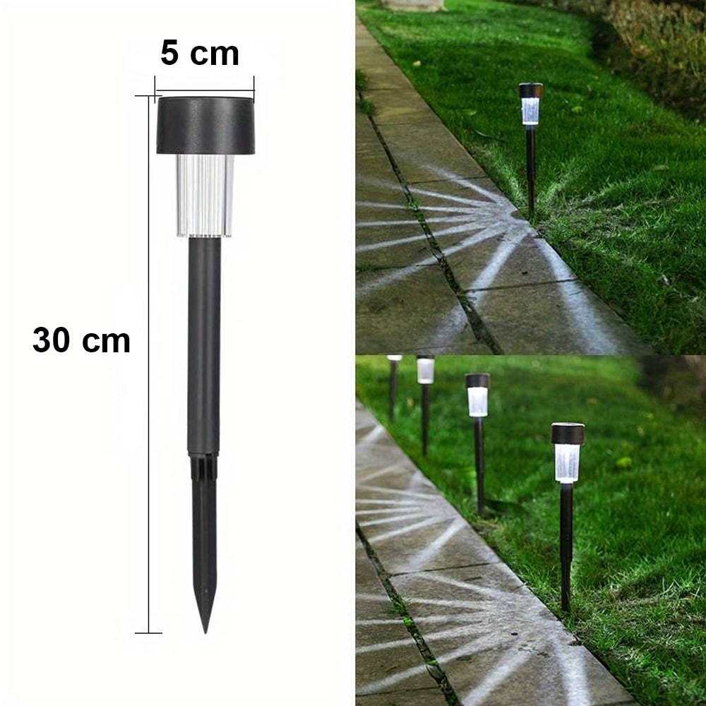 LED solar cell lamps on spikes - Black 10 pcs. | Kalsten