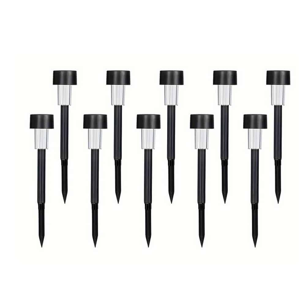LED solar cell lamps on spikes - Black 10 pcs. | Kalsten