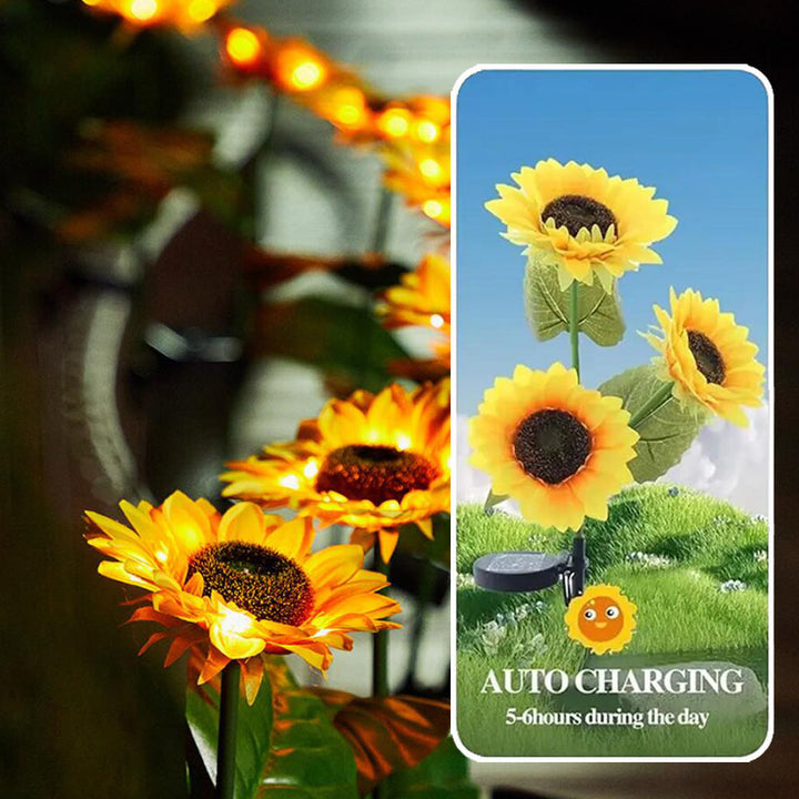 Solar-Sunflower-Garden-Lamp 80 cm | Kalsten