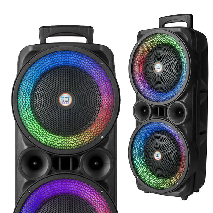 Soundbox 2 x 8" - LED lighting, microphone and remote control | Kalsten