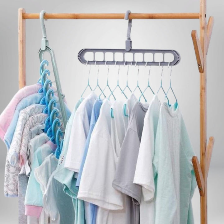 Clothes hanger organizer space-saving rack 2-piece set | Kalsten