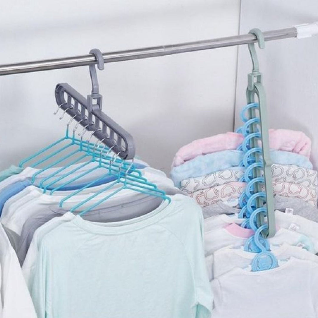 Clothes hanger organizer space-saving rack 2-piece set | Kalsten