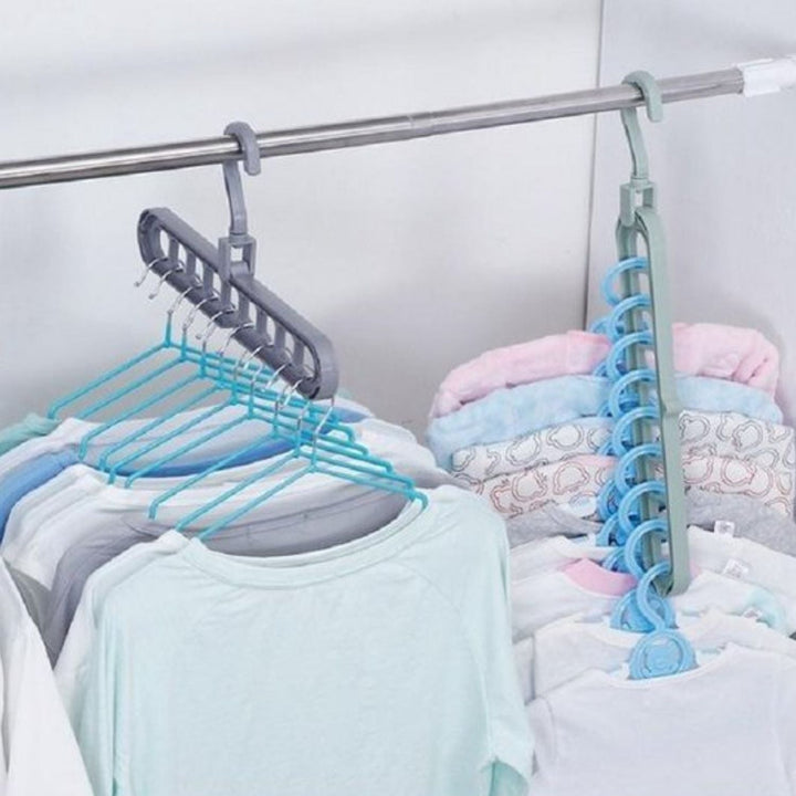 Clothes hanger organizer space-saving rack 2-piece set | Kalsten