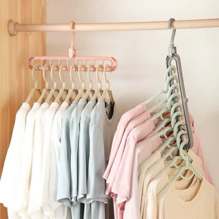Clothes hanger organizer space-saving rack 2-piece set | Kalsten