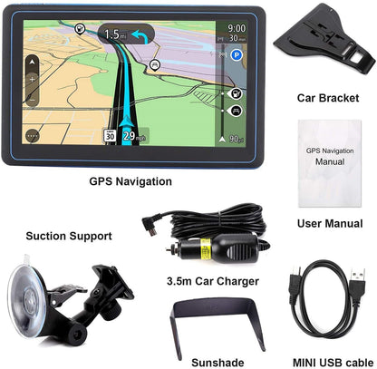 Skanto | 7" GPS Navigation System | Updated with Real-Time Traffic Updates & Pre-Installed UK & EU Maps for Cars & Trucks