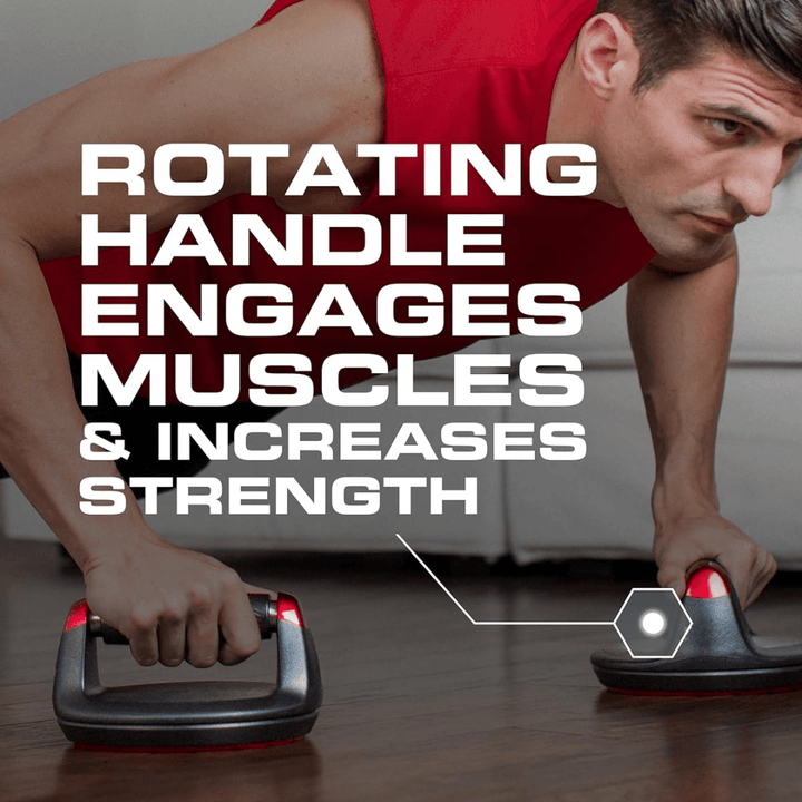Kalsten | Spinfit Rotating Push-Up Handles – Ergonomic Wrist Protection – 180 kg Capacity – Dynamic Strength Training for Chest, Shoulders & Core