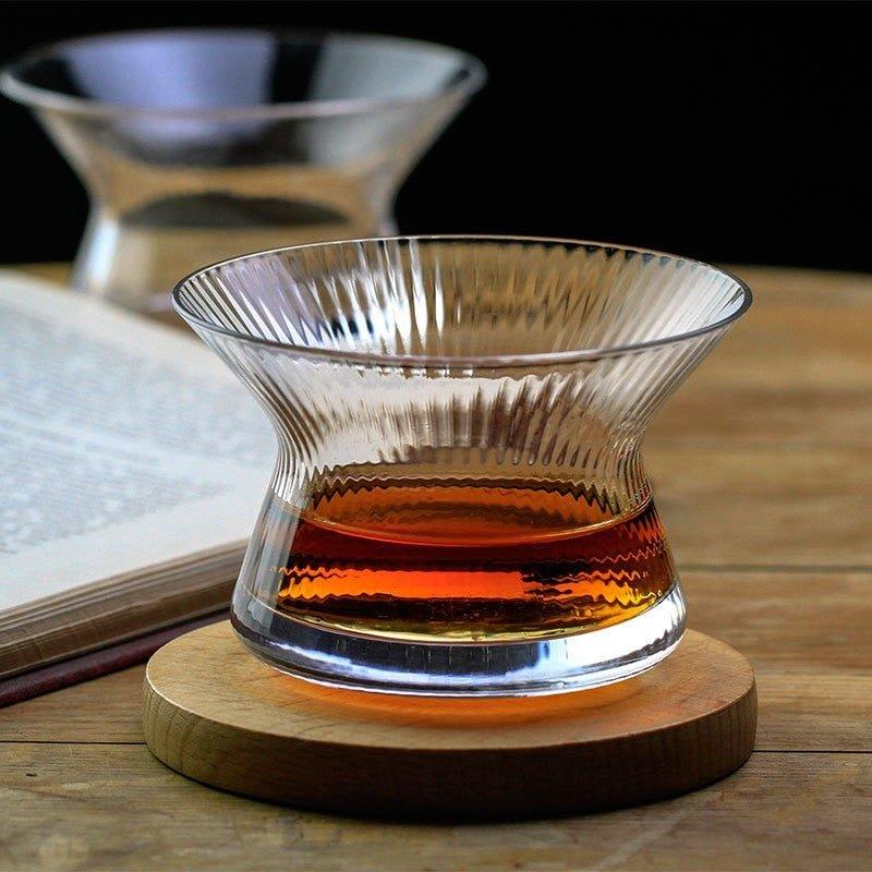 Kalsten | Rotating Mirror Glass - Rotating Whiskey Drinking Glass