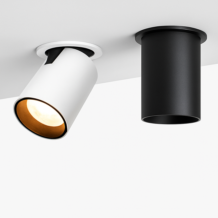 Spotlight Metal 4.6 in Adjustable 12W LED White Black Ceiling Wall Kitchen Bedroom Lighting Fixture | Kalsten