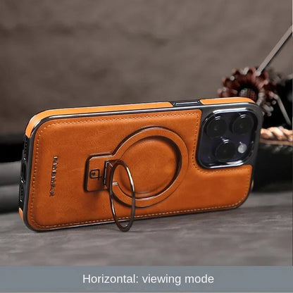🎁Luxurious Leather Case with Invisible Stand for iPhone🎁