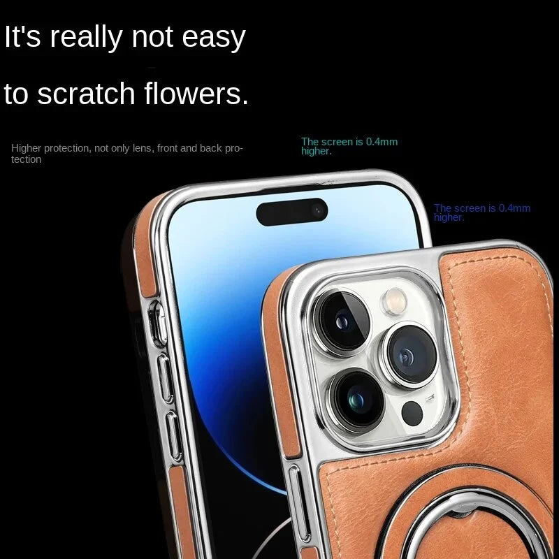 🎁Luxurious Leather Case with Invisible Stand for iPhone🎁