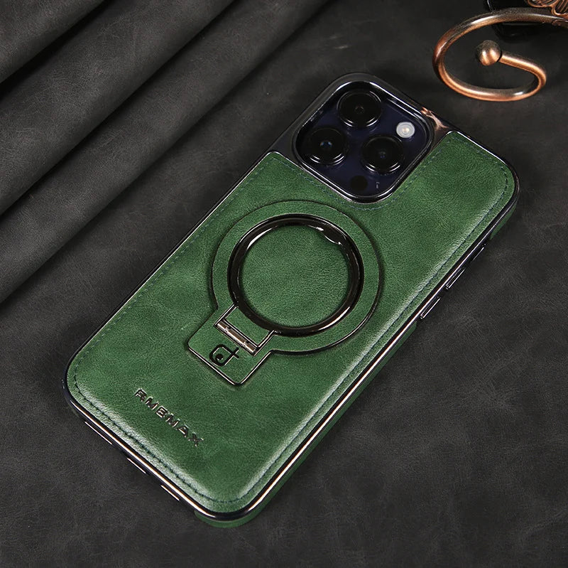 🎁Luxurious Leather Case with Invisible Stand for iPhone🎁