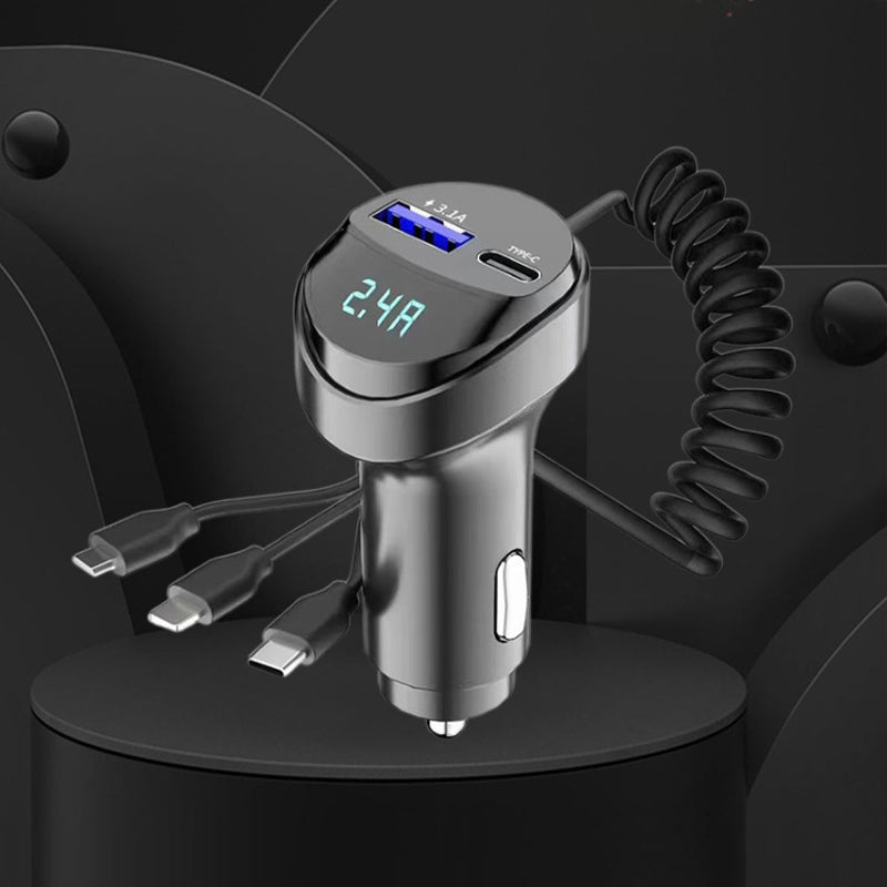 BowLift | Fast charging car adapter with 3-in-1 charging cable