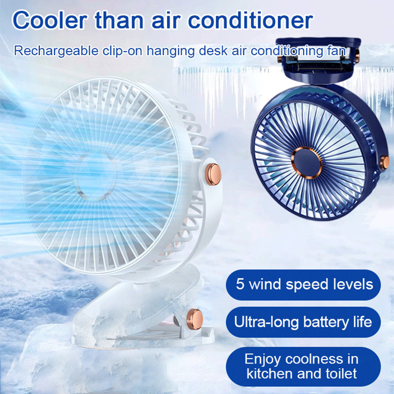 Rechargeable Clip-On Hanging Desk Air Conditioning Fan | Kalsten