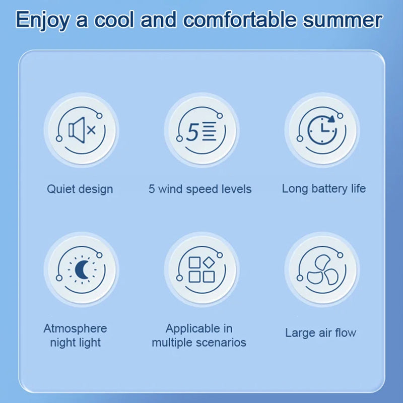 Rechargeable Clip-On Hanging Desk Air Conditioning Fan | Kalsten