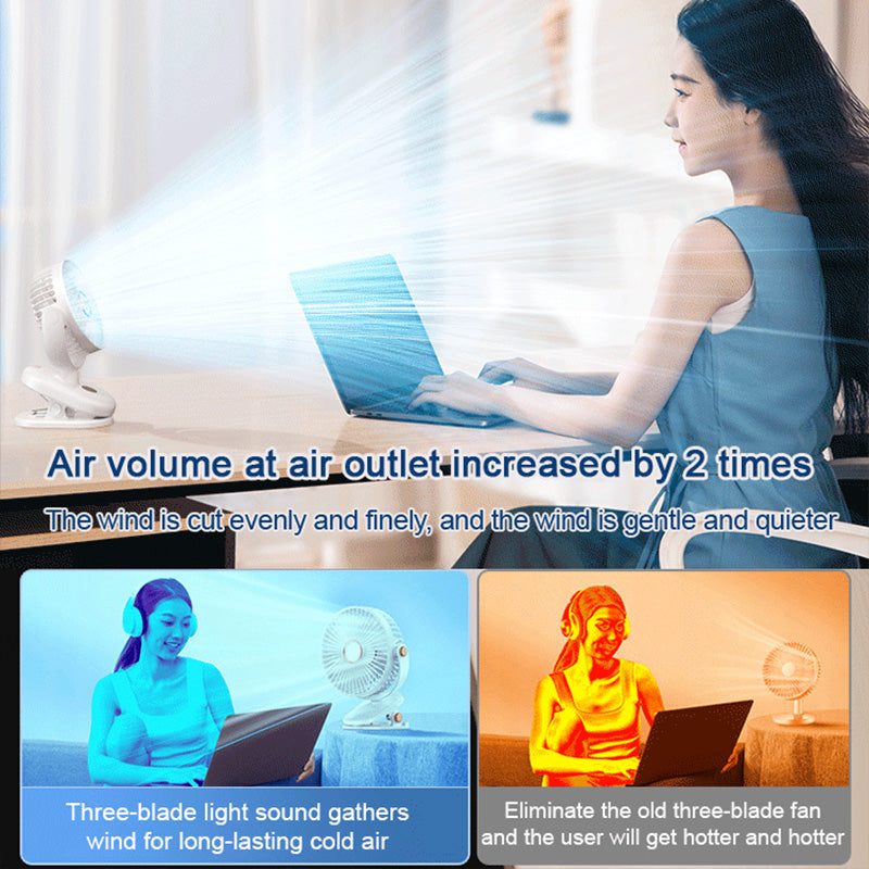 Rechargeable Clip-On Hanging Desk Air Conditioning Fan | Kalsten
