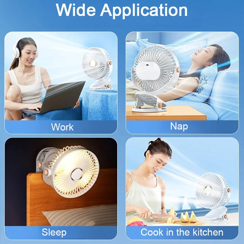Rechargeable Clip-On Hanging Desk Air Conditioning Fan | Kalsten