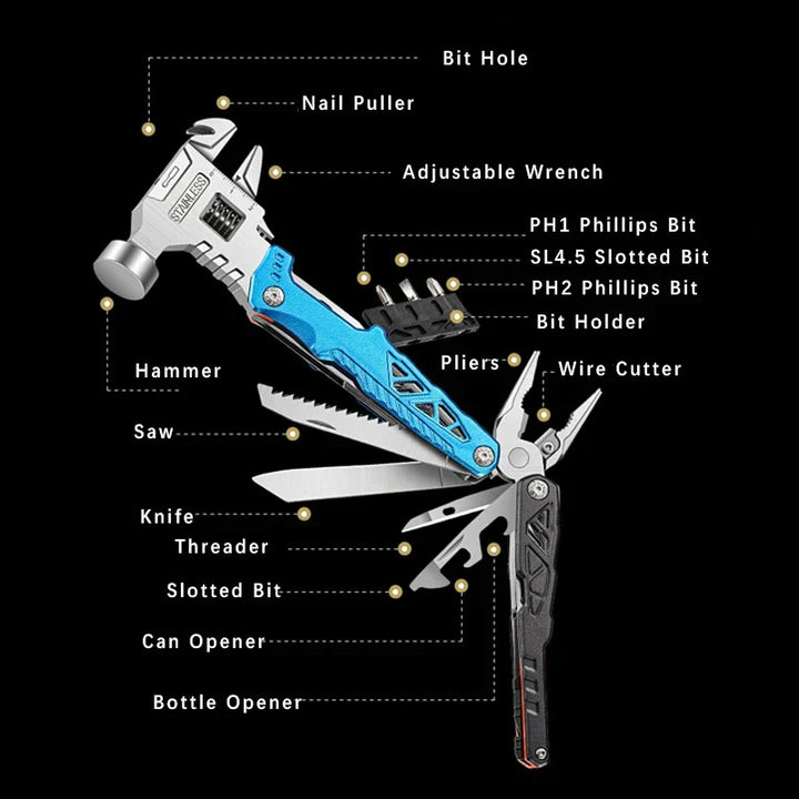 Kalsten | Multifunctional Stainless Steel Folding Body Ball Hammer