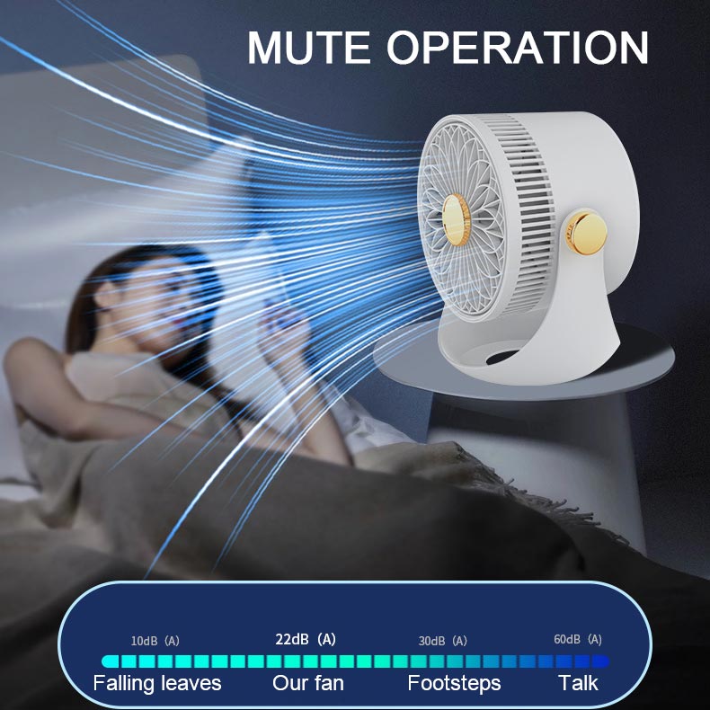 Hurricane Cannon High-Speed Circulating Wall-Mounted Desk Fan | Kalsten