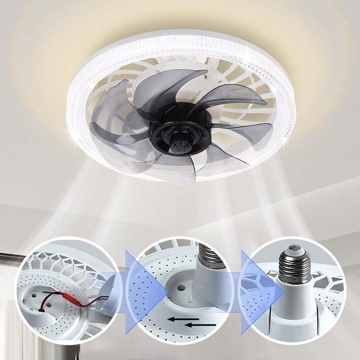 2-in-1 Mute Adjustable Fan Light with Remote Control | Kalsten