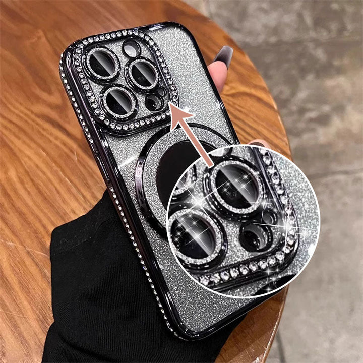 Kalsten | Phone Case with Mirror Magnetic Stand Glitter