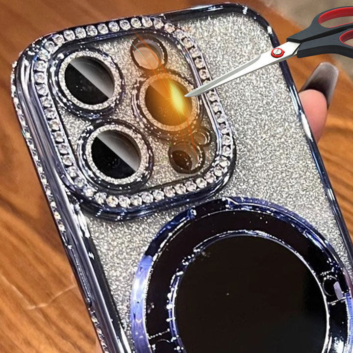 Kalsten | Phone Case with Mirror Magnetic Stand Glitter