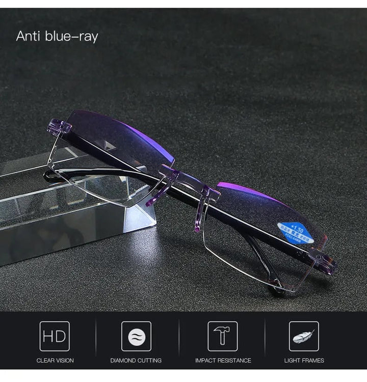 Kalsten | High Hardness Anti-Blue Progressive Distance and Near Range Dual-Use Reading Glasses