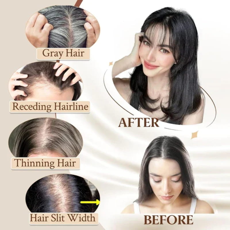 Kalsten | Natural Hairpiece with Bangs for Women