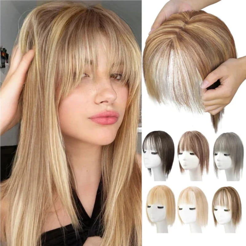 Kalsten | Natural Hairpiece with Bangs for Women