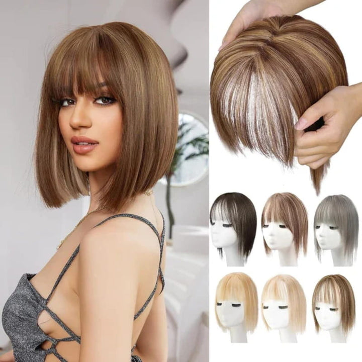 Kalsten | Natural Hairpiece with Bangs for Women