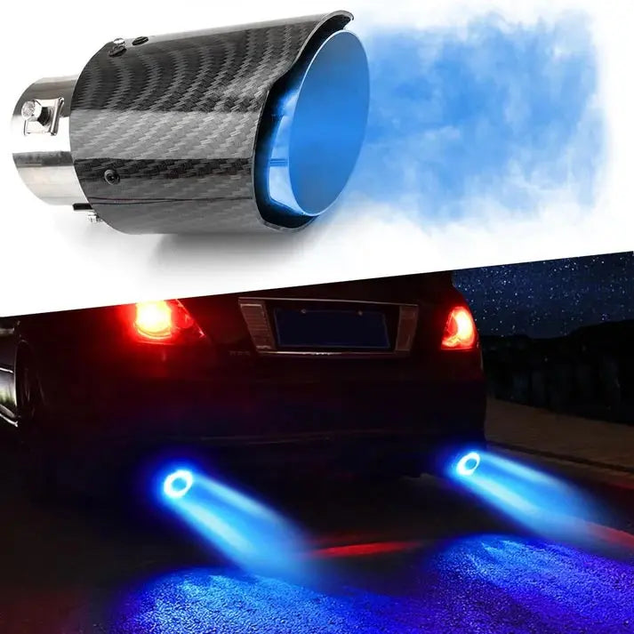 BowLift | LED exhaust pipe tip – carbon fiber with heat resistant flame effect