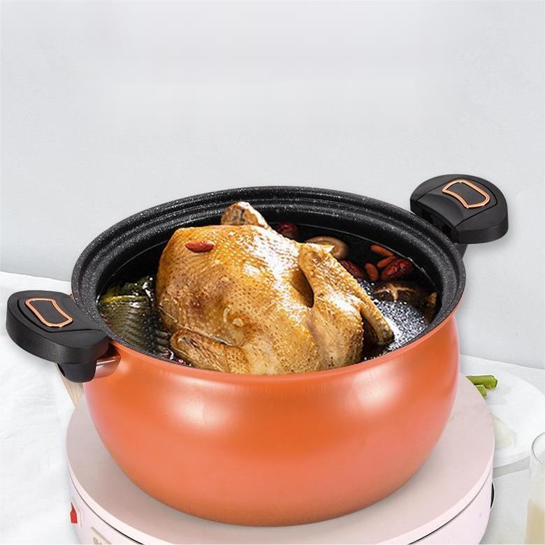 McRib Stone Micro Cooking Pot with Non-Stick Coating | Kalsten