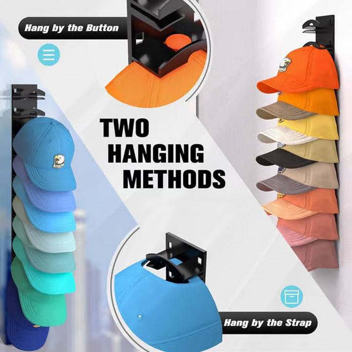 Multi-Layer Hat Organizer for Caps – Dual Mount