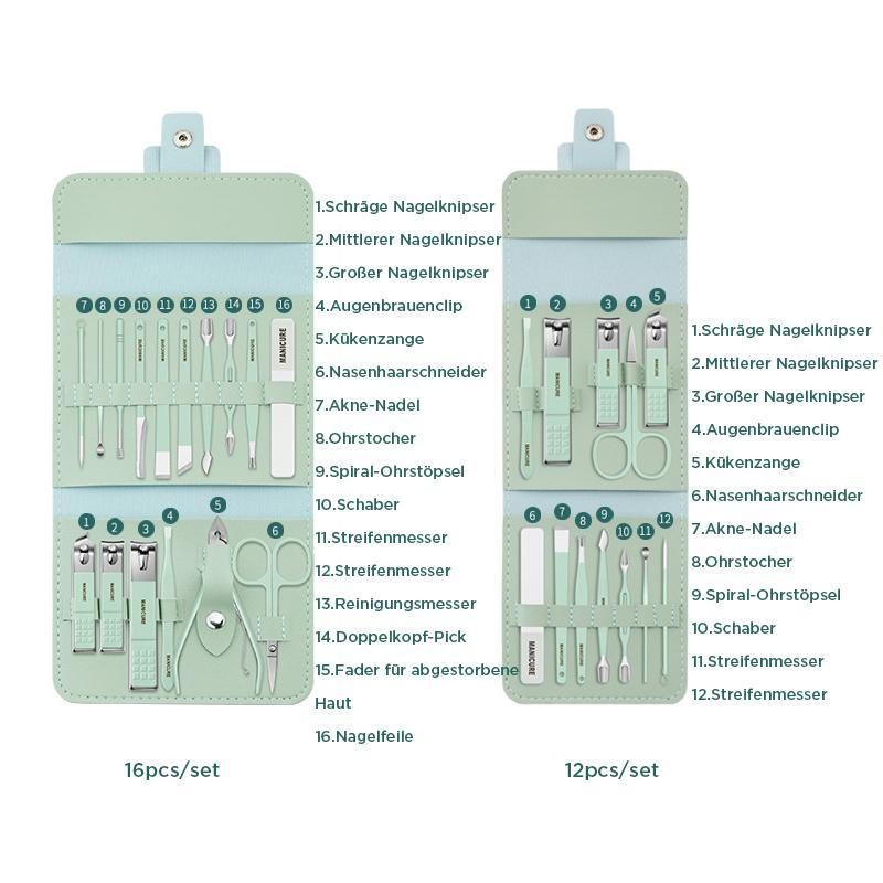 Nail Clipper Set portable 12/16 pieces with case | Kalsten