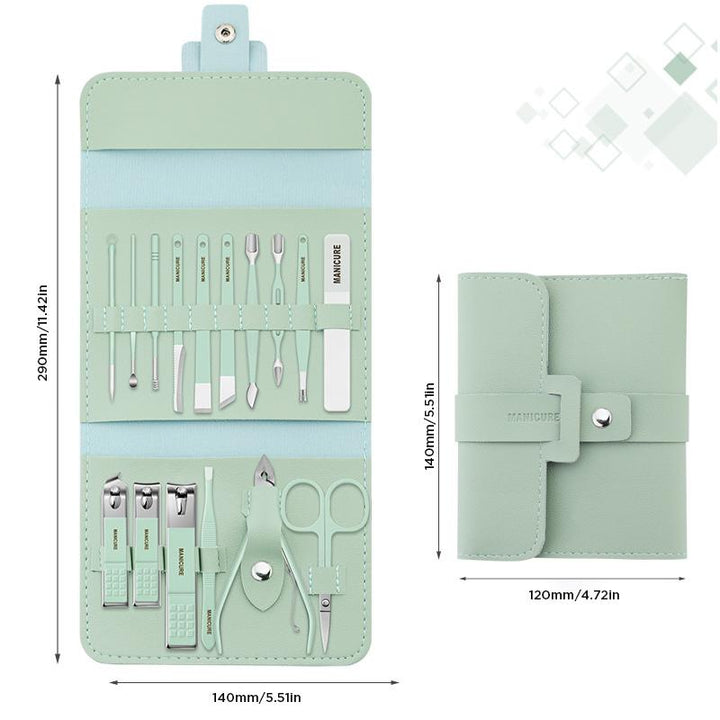 Nail Clipper Set portable 12/16 pieces with case | Kalsten