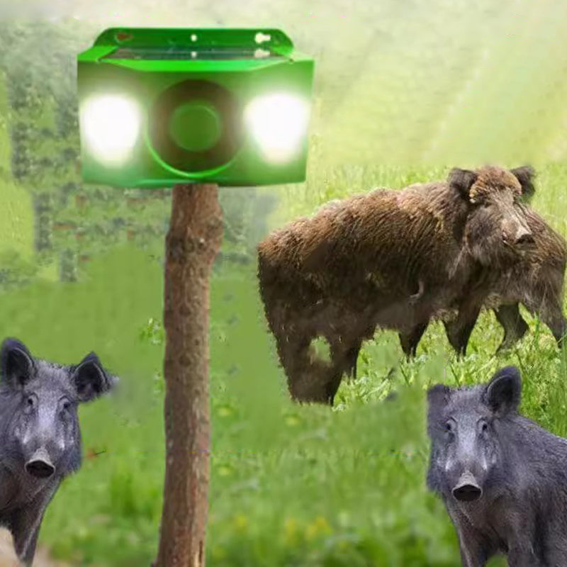 Kalsten | Solar Animal Repellent Device | Flashing LED & Sound Alarm | Outdoor Weather-Resistant