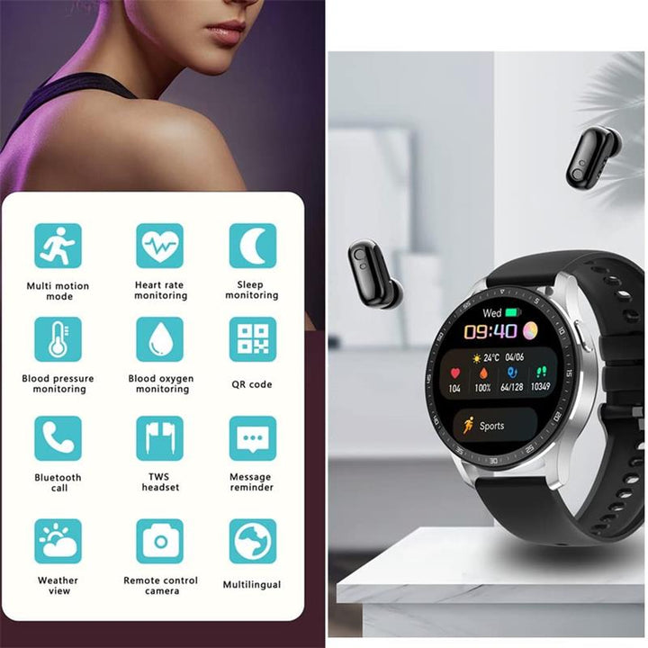 2-in-1 Smartwatch with integrated headphones | Kalsten