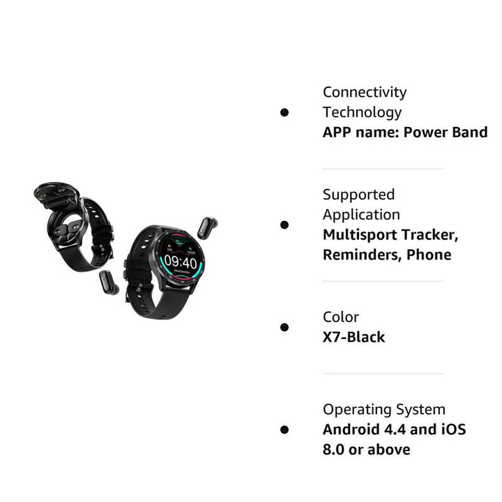2-in-1 Smartwatch with integrated headphones | Kalsten