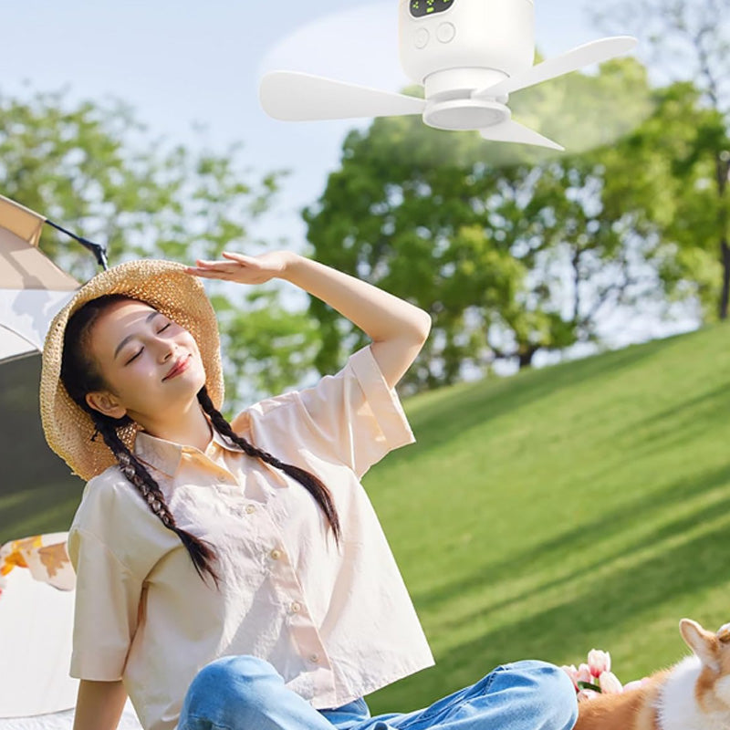 Rechargeable Ceiling Fan with LED Lights | Kalsten