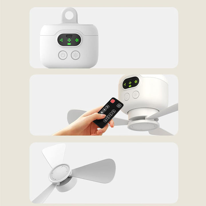 Rechargeable Ceiling Fan with LED Lights | Kalsten