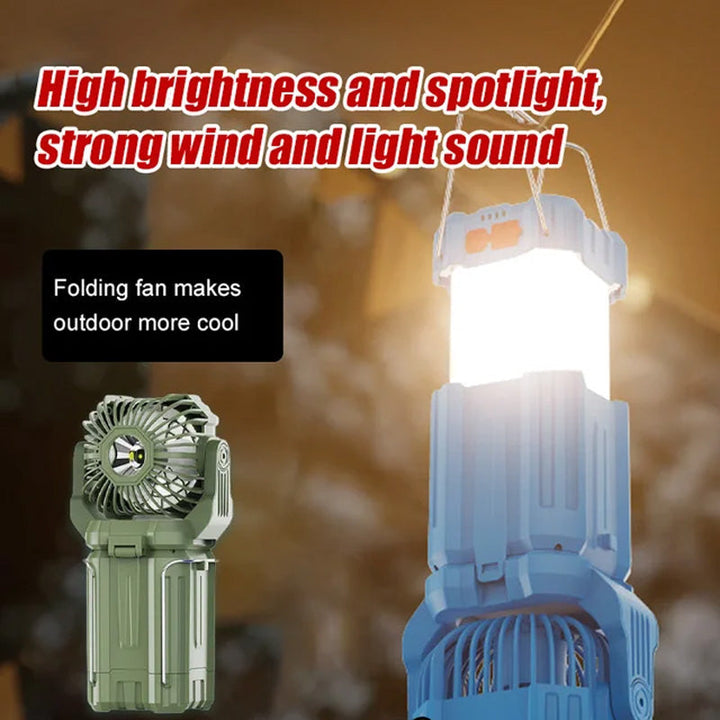 Solar LED Strong Light Outdoor Fan Lantern | Kalsten