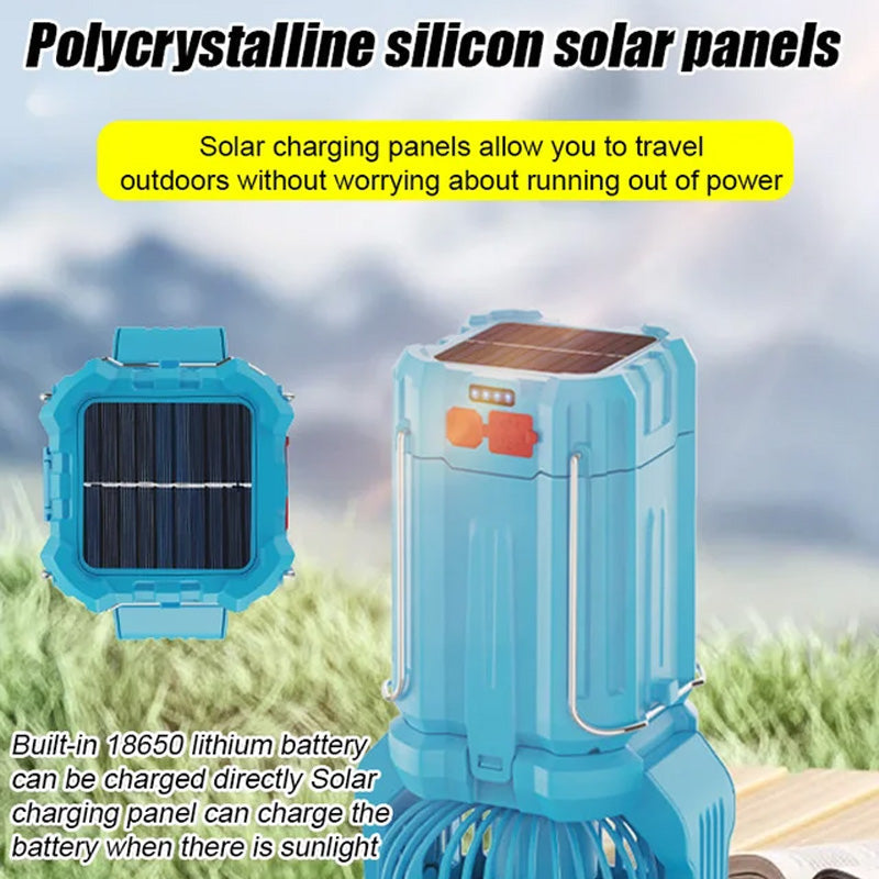 Solar LED Strong Light Outdoor Fan Lantern | Kalsten