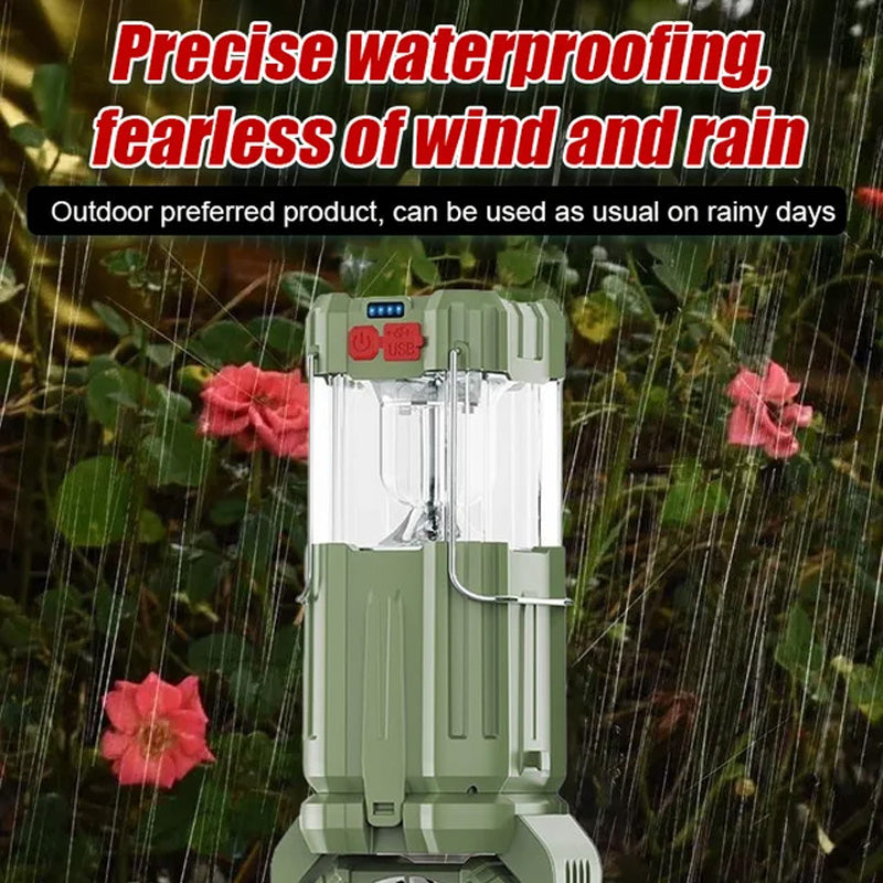 Solar LED Strong Light Outdoor Fan Lantern | Kalsten