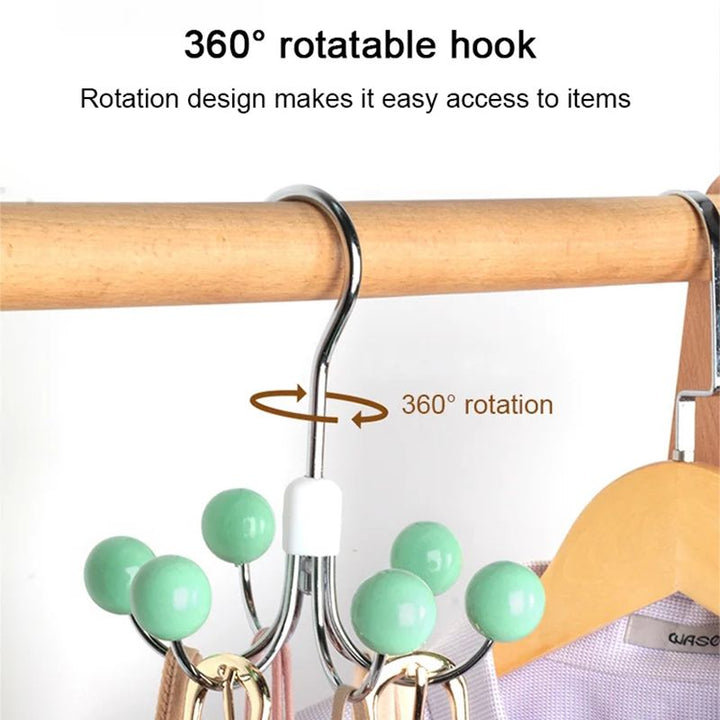Kalsten | 360° rotatable multifunctional storage hanger with 6 hooks