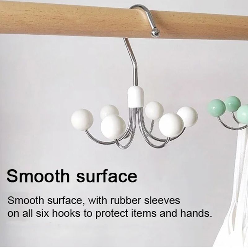 Kalsten | 360° rotatable multifunctional storage hanger with 6 hooks