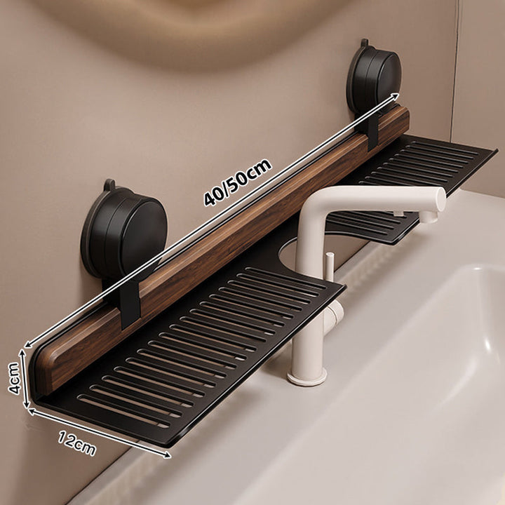Kalsten | Shelf with suction cups in walnut