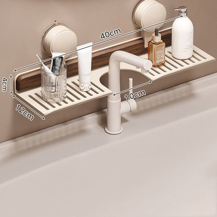 Kalsten | Shelf with suction cups in walnut