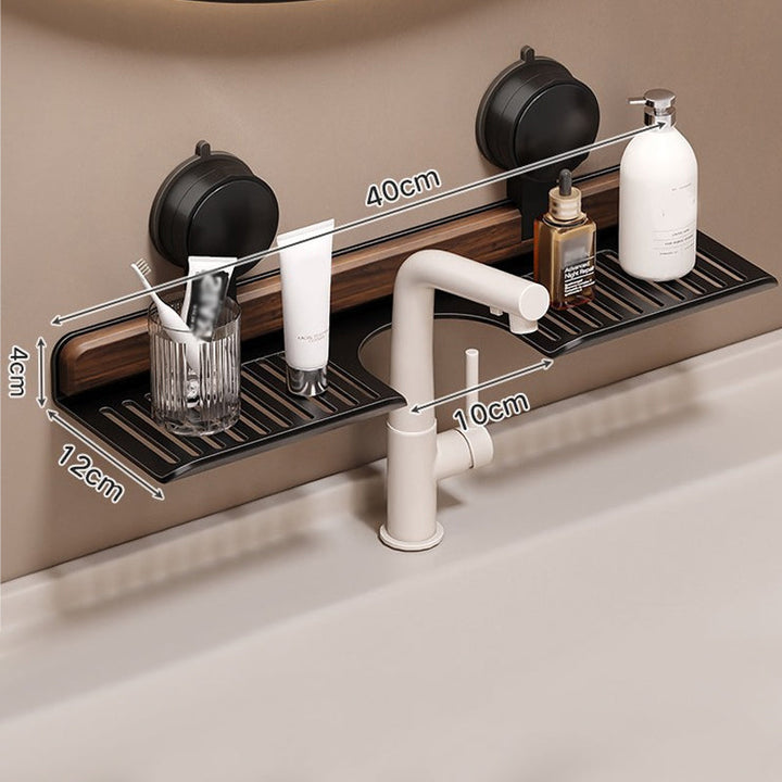 Kalsten | Shelf with suction cups in walnut
