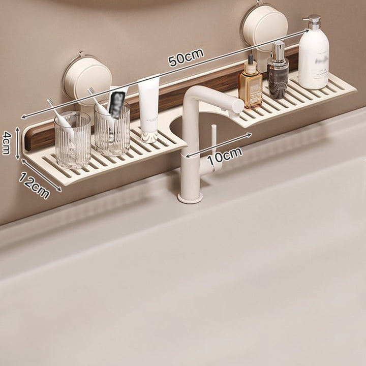 Kalsten | Shelf with suction cups in walnut