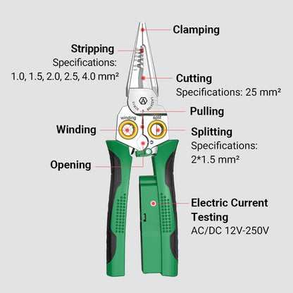 Skanto | 🔥 8-in-1 Multifunctional Wire Stripper with Electric Tester