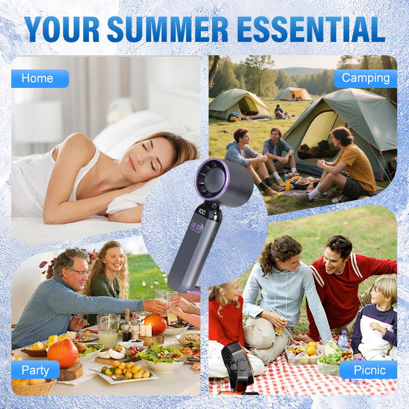 Portable Handheld Turbo Fan – Super Powerful Breeze, Ultra-Light & Perfect for Travel  | Kalsten